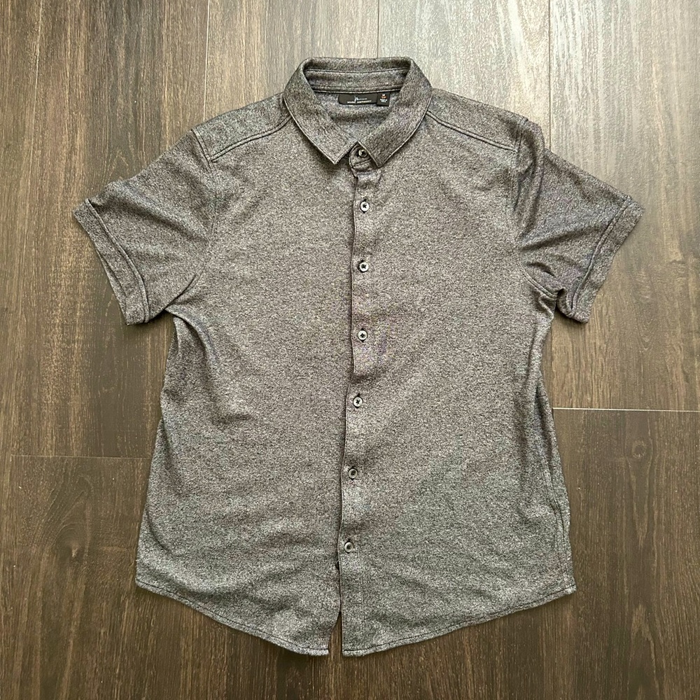 Marc Anthony Gray Casual Button Down Shirt
